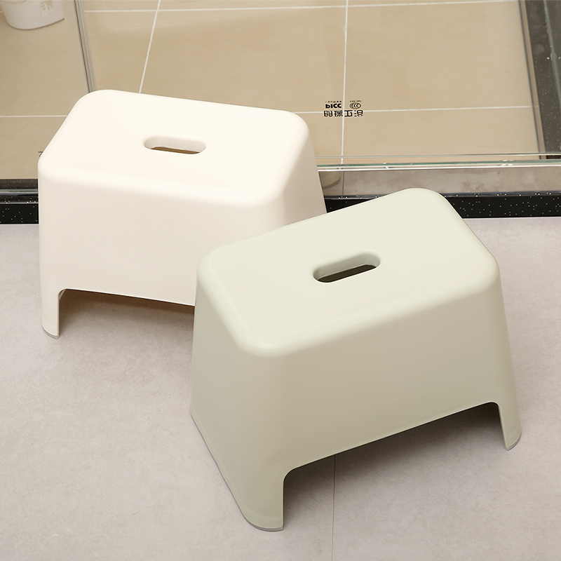 Home Thickened Plastic Short Stool Bathroom Non-slip Stool Changing Shoes stool Children's bench Handwashing little short stool Footstool Footstool