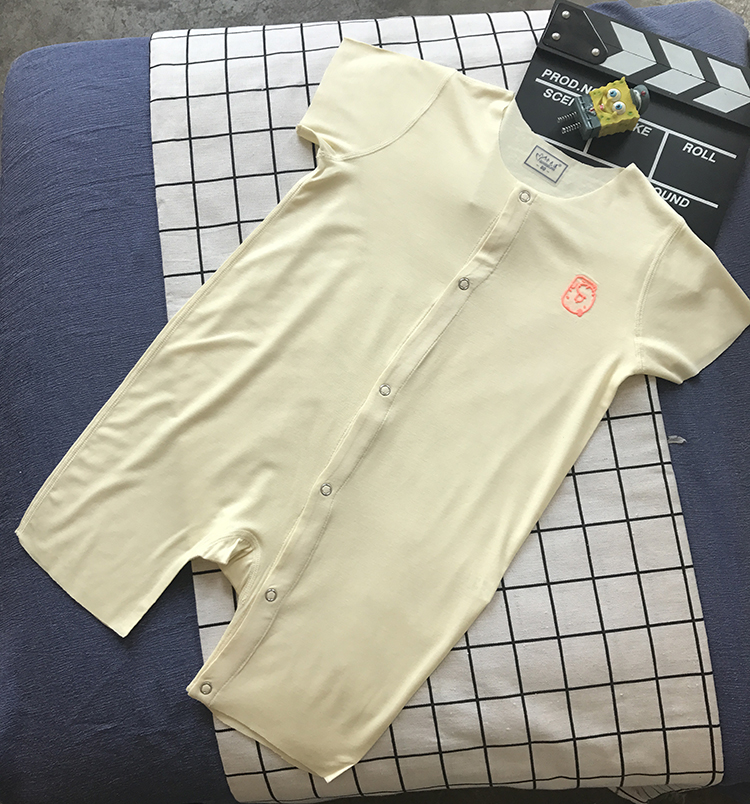 Ngàn sen màu hồng hình trái tim em bé cuties miễn phí romper tay ngắn romper sơ sinh mùa hè mỏng bé - Áo liền quần bodysuit cho bé