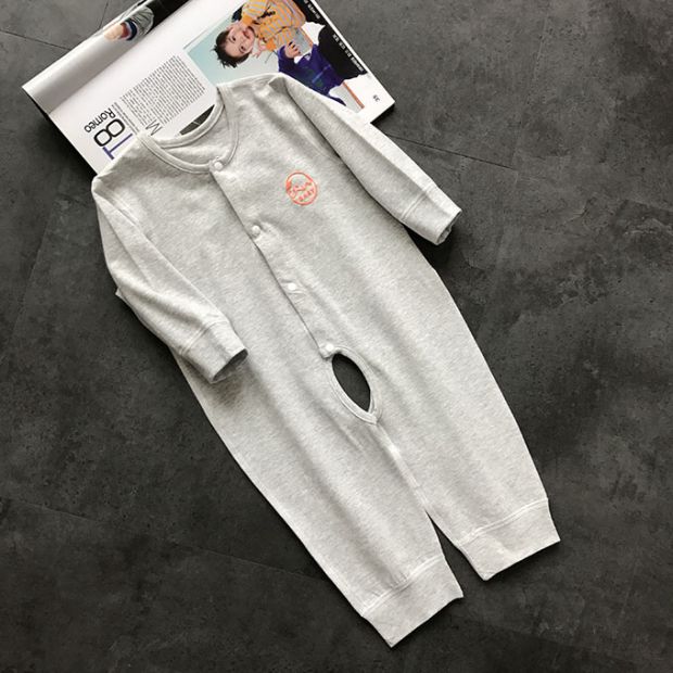 Jumpsuit cotton nguyên chất cho bé mùa xuân và mùa đông và mùa đông cơ sở quần áo cho bé Bộ đồ ngủ bé trai và phụ nữ sơ sinh mở tập cao trào về nhà áo liền quần hình thú trẻ em