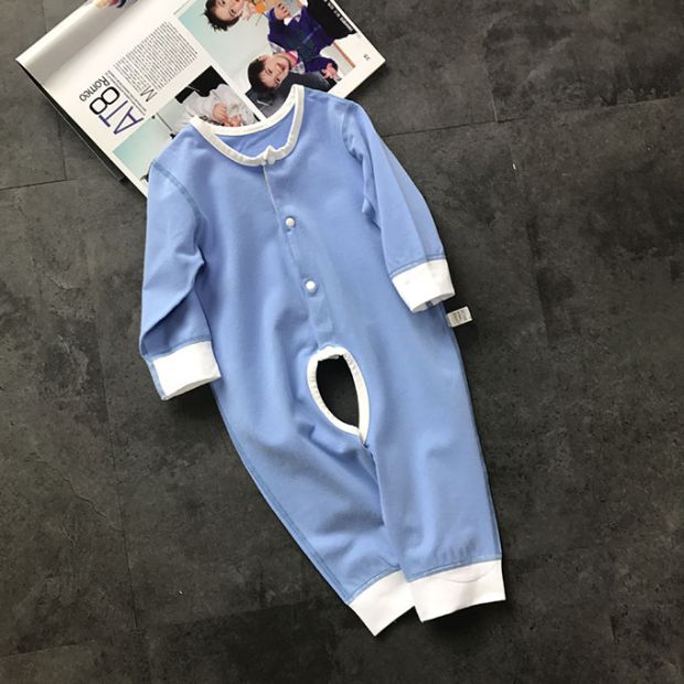 Jumpsuit cotton nguyên chất cho bé mùa xuân và mùa đông và mùa đông cơ sở quần áo cho bé Bộ đồ ngủ bé trai và phụ nữ sơ sinh mở tập cao trào về nhà áo liền quần hình thú trẻ em