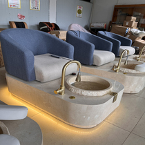 Durable Natural Marble Foot Bathtub Manicure Shop Dedicated Luxury Manicure Sofa Foot Massage Chair Soaking Foot Chair