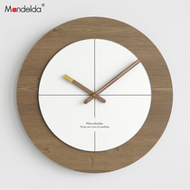  mandelda Nordic living room wall clock light luxury wall hanging modern simple household clock personality creative art clock