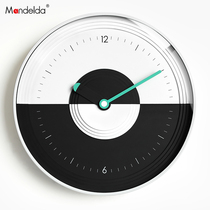  Mandelda punch-free watch light luxury wall clock living room household fashion Nordic creative mute simple clock wall