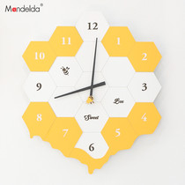  Mandelda watch wall clock Creative personality art Living room Simple modern fashion Silent bedroom clock wall clock