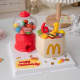 Children's Day Fun Capsule Toy Machine Cake Decorations Mcdonald's Themed Hamburger and Fries Shaped Gummy Candy Decorations