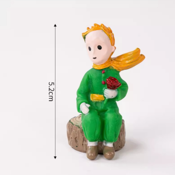 Internet-Famous Rose Flower Little Prince Cake Decorations for Chinese Valentine's Day, Anniversary, Dessert Table, Baking Toppers