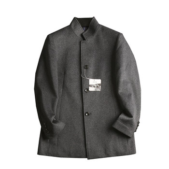 ຂົນສັດບໍລິສຸດພີ່ນ້ອງ, ຢ່າພາດ! ໂຮງງານຜະລິດການຄ້າຕ່າງປະເທດຜູ້ຊາຍດູໃບໄມ້ລົ່ນແລະລະດູຫນາວຂະຫນາດນ້ອຍ stand-up collar woolen coat coat