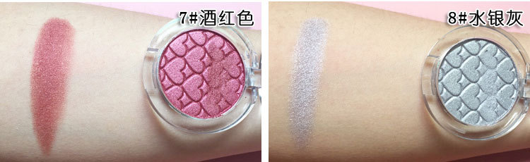 Bóng mắt đơn sắc mờ trắng đất màu nàng tiên cá màu xanh rượu vang đỏ tím hồng cà phê phấn mắt pearlescent - Bóng mắt phấn mắt focallure