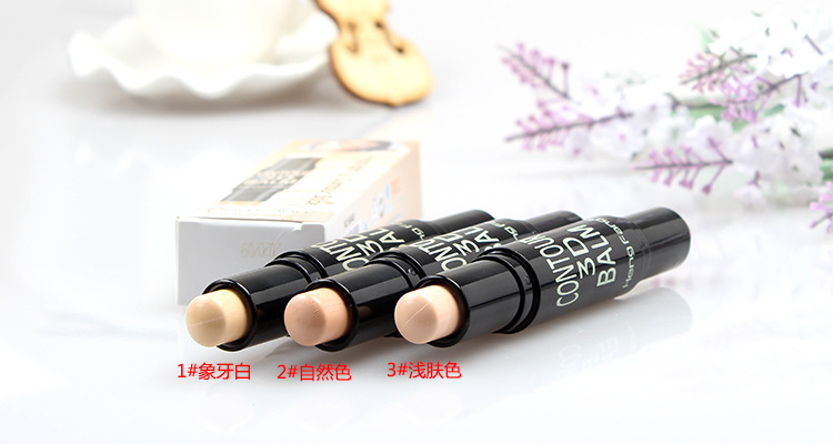 Đúp đầu sửa chữa thanh che giấu nổi bật sáng bóng mũi bóng có độ bóng cao bột stereo V mặt thanh ánh sáng cao nằm tằm bút highlight bắt sáng