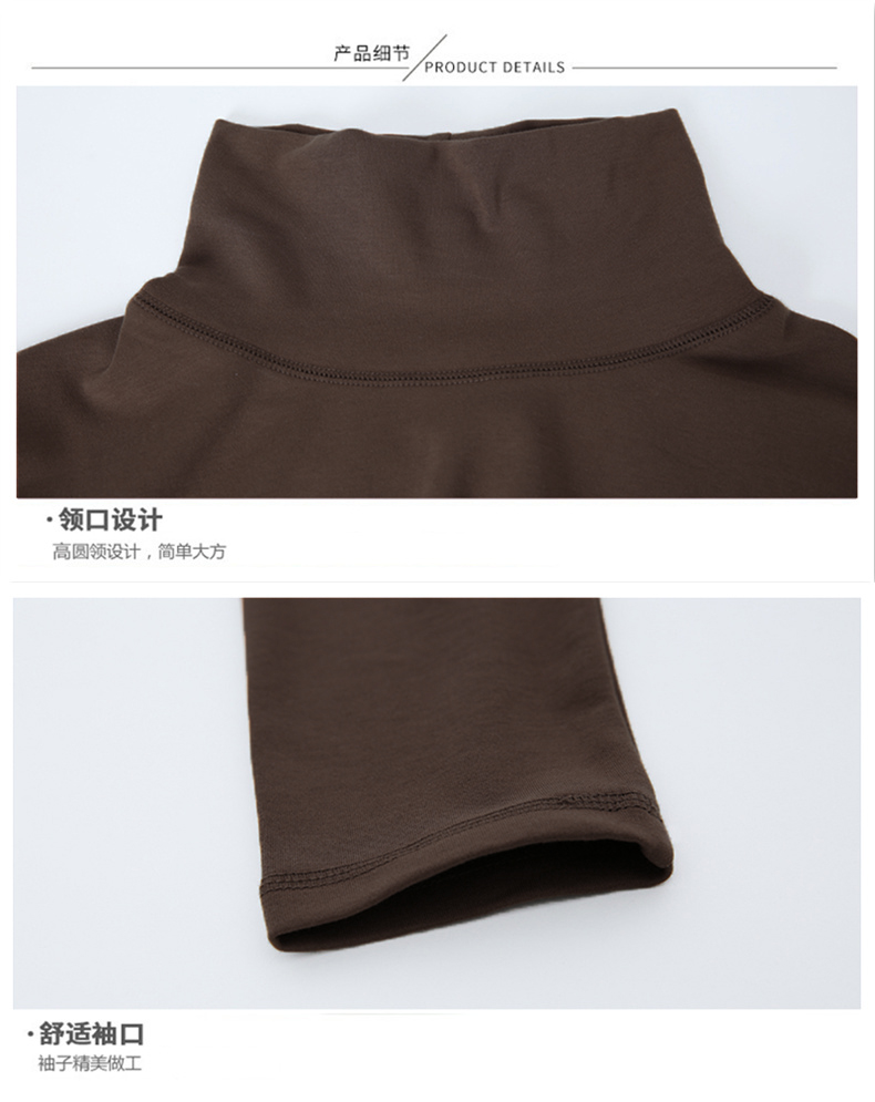Bà mẹ trung niên cộng với phân bón XL Áo thun cotton dài tay nữ chất béo m cổ cao cộng với áo nhung đáy dày bằng nhung áo kiểu nữ tuổi 50