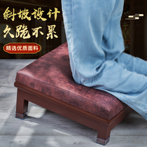 Household worship pad and pier thickened solid wood lotus meditation pad worship Buddha kneeling pad kowtow stool meditation futon kneeling worship pad