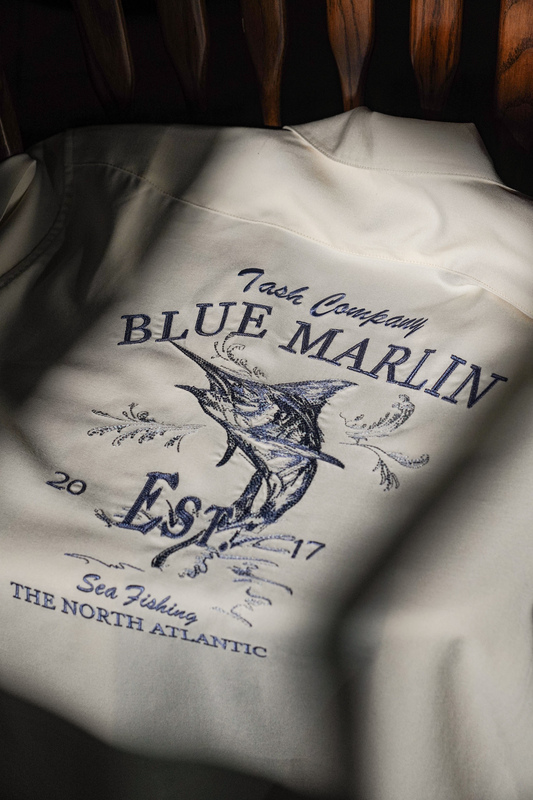 Tash Tailored Cut Marlin Fishing American Retro Embroidered Bowling Hawaiian Shirt Short Sleeve Cuban Collar Tash Tailored Cut Marlin Fishing American Retro Embroidered Bowling Hawaiian Shirt Short Sleeve Cuban Collar