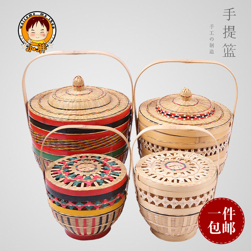 Boutique Pure Handmade Woven Bamboo Vegetable Basket Home Hand Shopping Basket Containing Basket Egg Basket Buy Vegetable Basket Bamboo basket