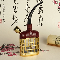 Деревянное зерно с кожаной трубкой (измельченный дым/густой дым/тонкий дым за горшок и три использования)