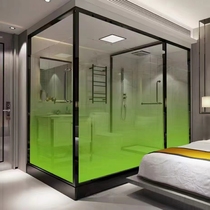 Factory Custom Burst Art Glass Applicable Shower Room Flat Door Open Door Push Ramen Screen Partition Xuanguan