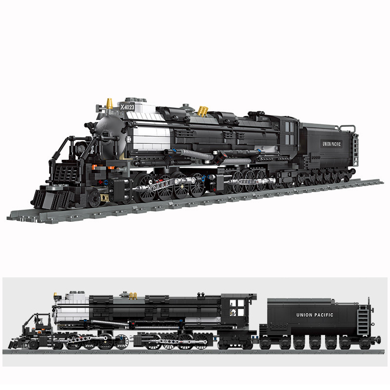 Union Pacific Big Boy Steam Train Vintage Freight Heavy-Duty Train Small Particle Building Blocks