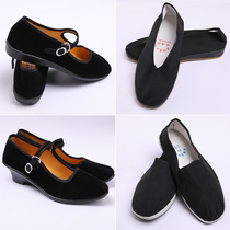 Old Beijing childrens black cloth shoes boys breathable soft-soled cloth shoes performance show childrens dance shoes Hanfu womens shoes