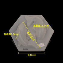 Plastic PP fish-shaped mold Snack jelly pudding rice cake mold Golden pig golden rooster mold Yuanbaofu word mold