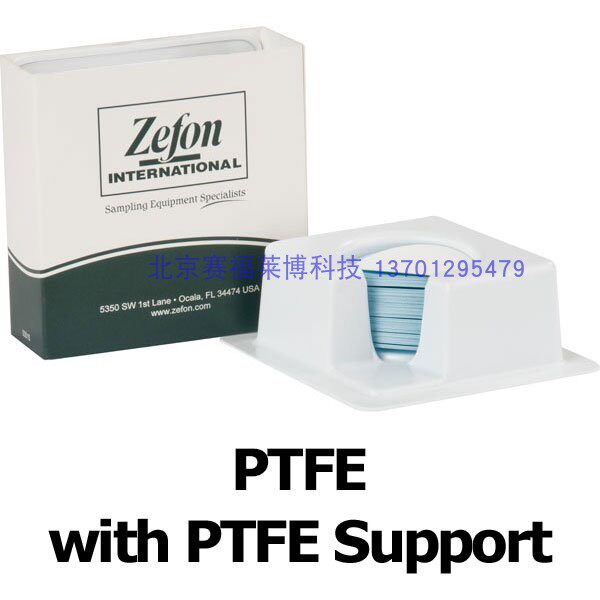 Zefon PTFE滤膜W/PP 0.45&mu;m 47MM 100片装 FPTP4547聚丙烯支撑