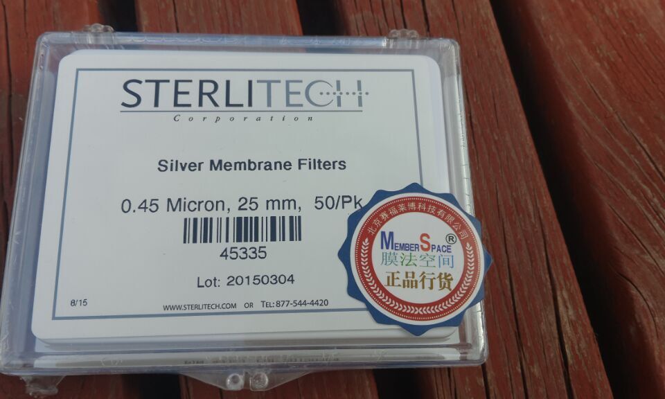 美国Sterlitech 镀金聚碳酸酯微孔滤膜 47mm 0.8um 1270008 PCTG