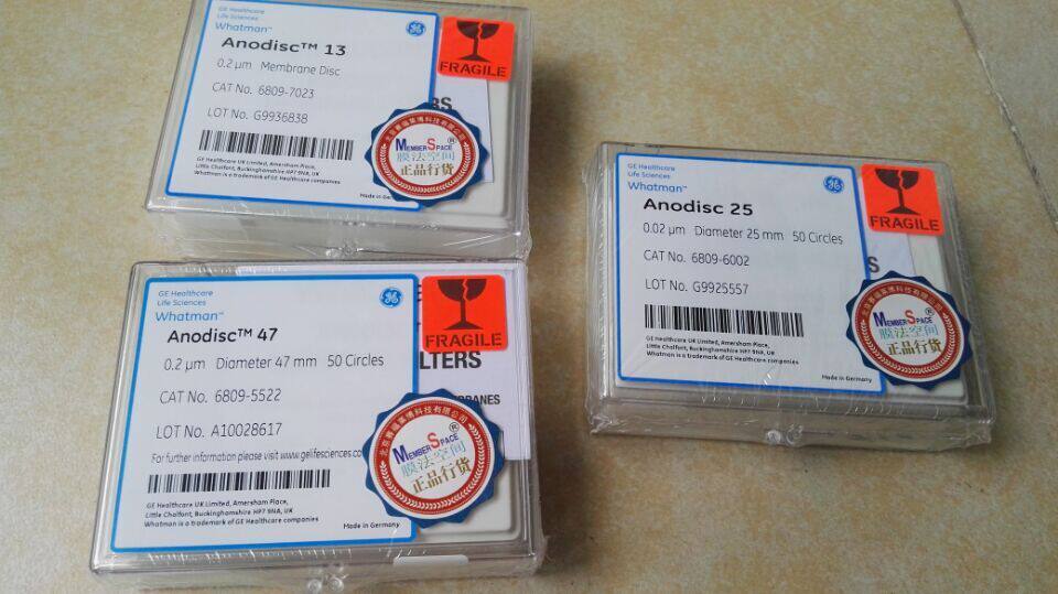 Whatman AAO无机氧化铝膜 6809-6002 25mm高孔密度 多种孔径
