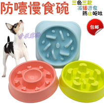 Slow food prevention and eat bowl cat and dog basin Teddy Beau Golden dog dog bowl pet rice basin