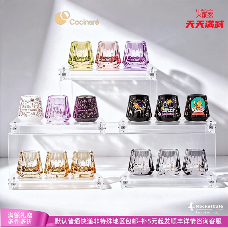 Cocinare Garfield Collaboration Tasting Cup Paris Cat Temperature Changing Color Crystal Coffee Cup Set
