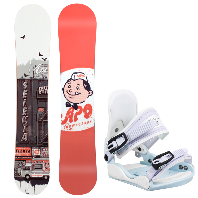 APO Snowboard Retainer Set Adult Men's and Women's Beginner Flat Flower Board All-Round Set