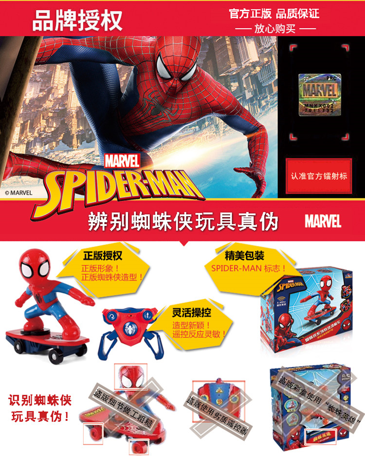 Skateboard Spiderman Đồ Chơi Xe Hơi Tumbler Diễn Viên Đóng Thế Điều Khiển Từ Xa Car Charger Xe Đồ Chơi Trẻ Em Món Quà Cậu Bé 4 Tuổi