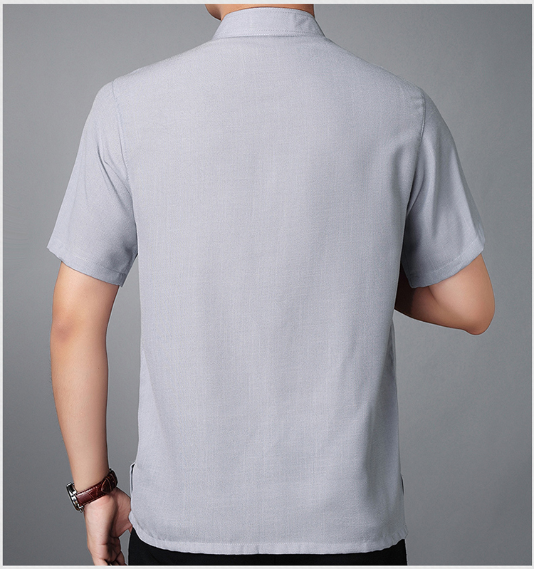 Cotton và linen Tang phù hợp với quần áo nam ngắn tay Trung Quốc Phong cách Trung Quốc Tai Chi quần áo Trung Quốc retro Huafu trang phục dân tộc đồ bộ đẹp
