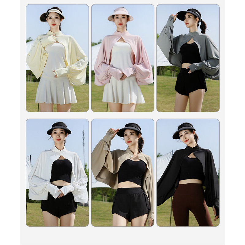 6.10/“Sun Protection Shawl Cape” Uv Protection Cape for Cycling and Driving, Loose Long-Sleeved Ice Silk Thin Coat 6.10/“Sun Protection Shawl Cape” Uv Protection Cape for Cycling and Driving, Loose Long-Sleeved Ice Silk Thin Coat