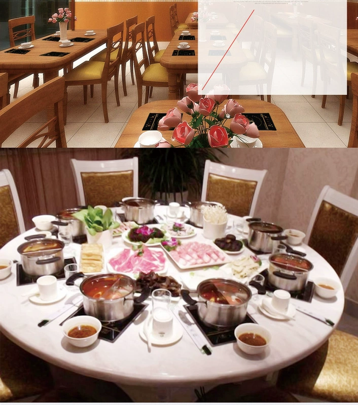 Jun thương hiệu nồi lẩu nhỏ JP-H8 vuông nhỏ cảm ứng nhúng vuông 800W nồi lẩu một người một nồi bếp nướng sunhouse shd4607