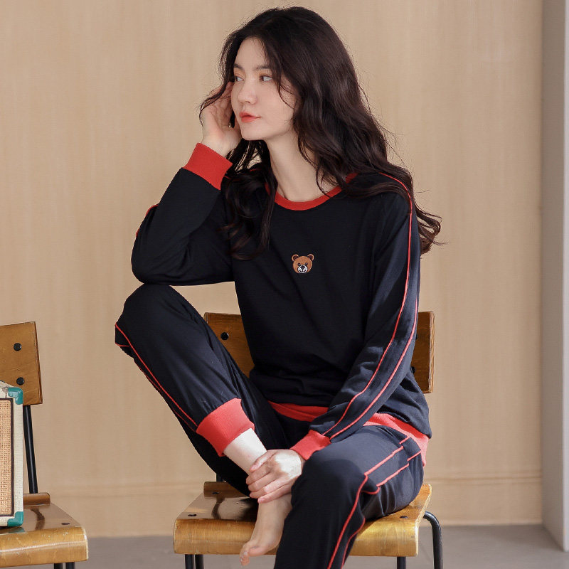 2022 New pure cotton pyjamas ladies spring and autumn with long sleeves autumn and winter All cotton Home Residence Suits can be worn outside