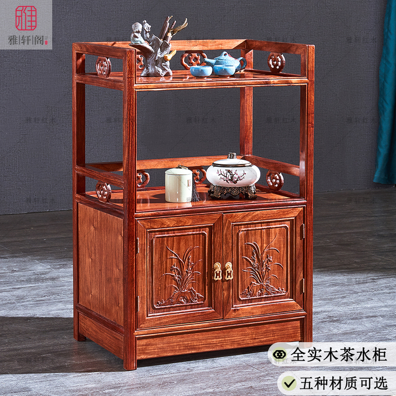 Redwood Tea Cabinet, Rosewood Tea Cabinet, Storage Cabinet, Ming-Style Wine Cabinet, Solid Wood Sideboard, Antique-Style Cabinet