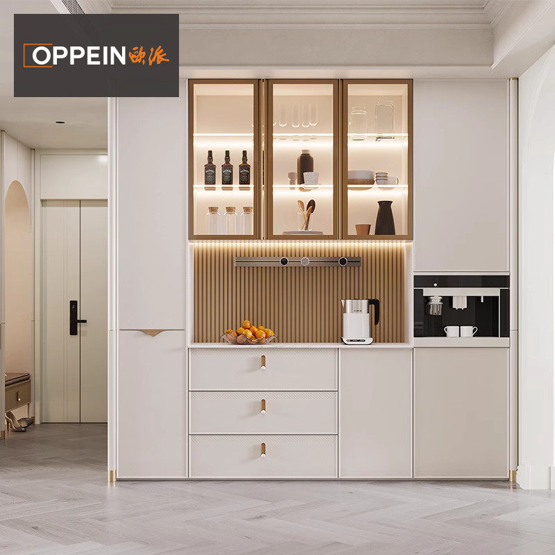 Opie Dining Side Cabinet Custom Nordic Living Room Kitchen Home Storage Cabinet Storage Locker Wine Cabinet Tea Water Cabinet Ground Cabinet-Taobao