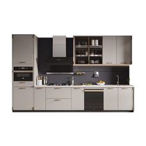 Oppein cabinet customization home simple kitchen integrated cabinet quartz stone stove integrated open kitchen cabinet customization