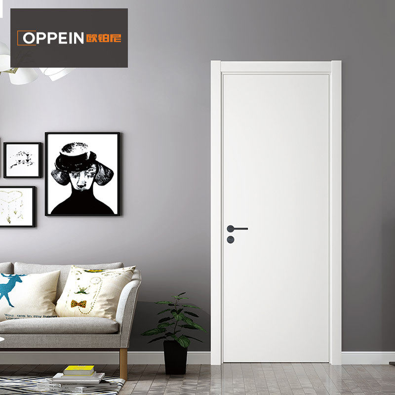 Europlatin wood door minimalist indoor door modern bedroom door Home room door free of lacquered solid wood composite Menoya Custom