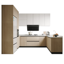 Oppein Cabinets Home Kitchen Integrated Cabinets Customized Kitchen Cabinets Simple Kitchen Quartz Stone Countertops Integrated Kitchen Cabinets