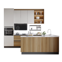 Oppein kitchen integrated cabinet custom home quartz stone countertop kitchen stove cabinet cabinet integrated kitchen cabinet decoration