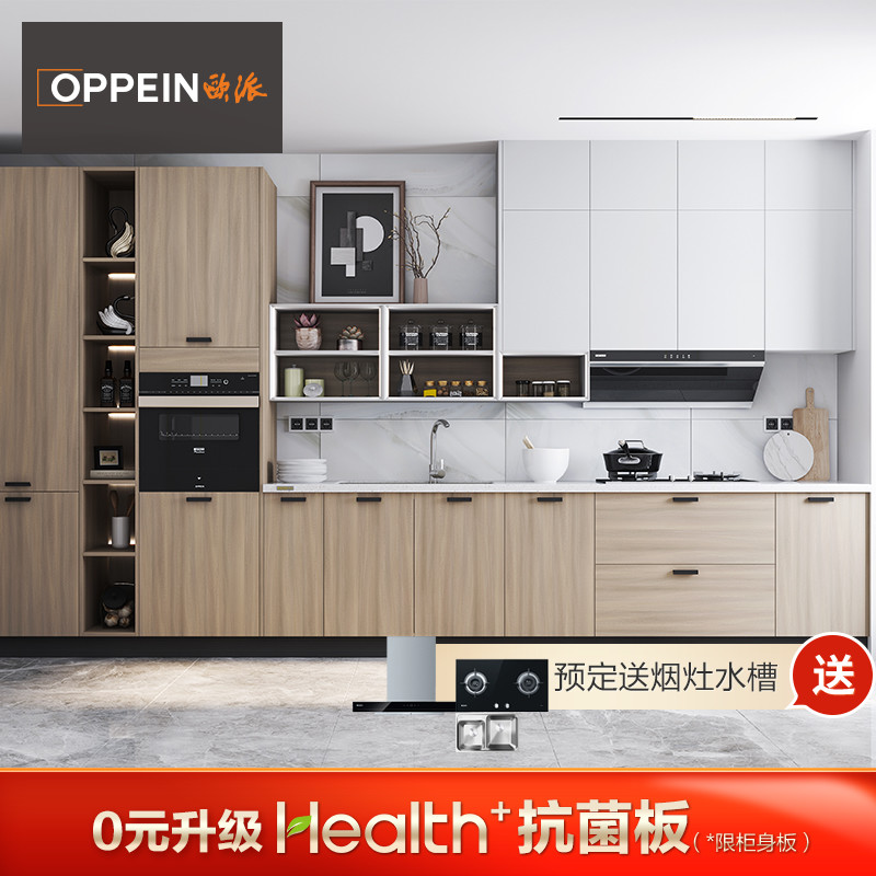 Custom cabinet Opai integrated kitchen cabinet Stove cabinet One-piece household easy assembly kitchen cabinet Quartz stone countertop