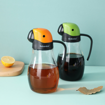 Creative Parrot Glass Oil Pot Automatic Opening And Closing Kitchen Home Leakproof Soy Sauce Bottle Perfume Oil Bottle Large Capacity Portable