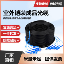 Outdoor finished armored optical cable GYXTW-4 6 8 12 core single mode outdoor aerial optical cable fiber optic cable finished line