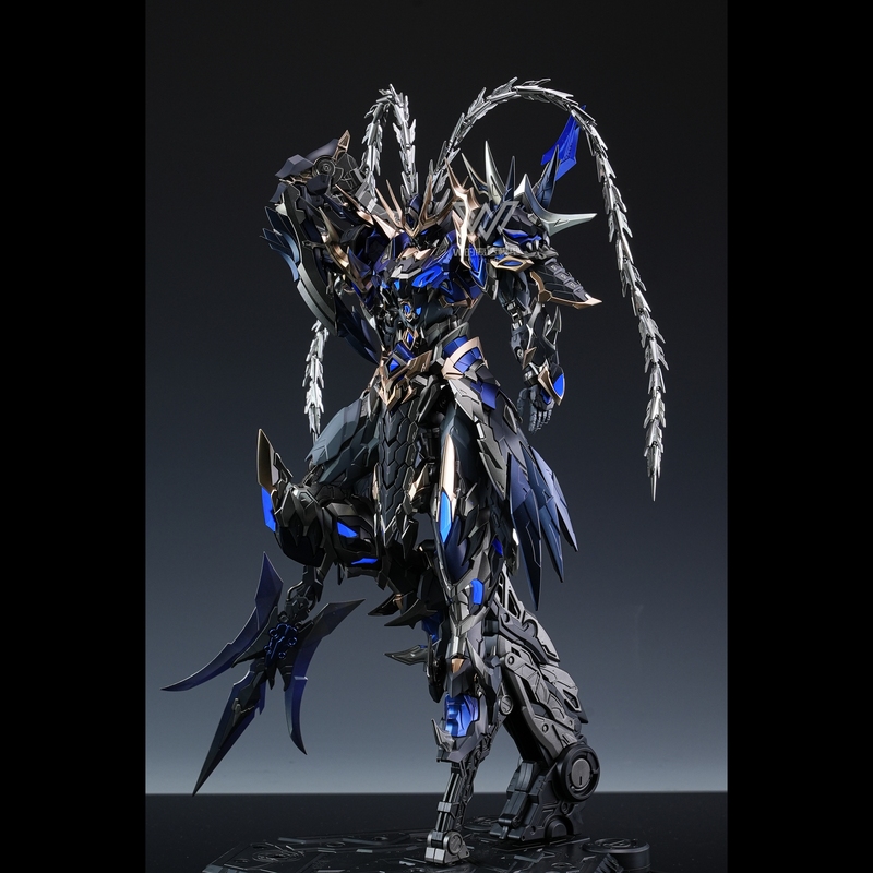 Moto Core Lu Bu Black and Blue Alloy Skeleton National Creation Mecha Model W Color Change Moto Core Plate Spray Gift Moto Core Lu Bu Black and Blue Alloy Skeleton National Creation Mecha Model W Color Change Moto Core Plate Spray Gift