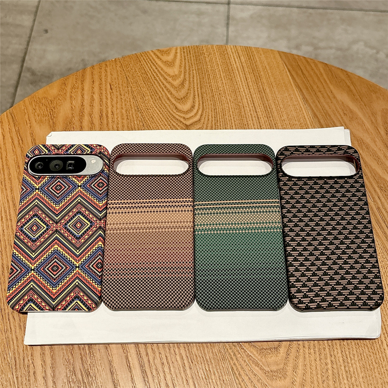 High-End Feel Suitable for Google Pixel 10 Phone Case, Google 10 Pro Carbon Fiber Pattern, Pixel 9A/8 Pro Magnetic, 7 Pro Matte Skin Feel, 10 Pro XL Color-Blocking Half-Cover Anti-Drop Protective Hard Case