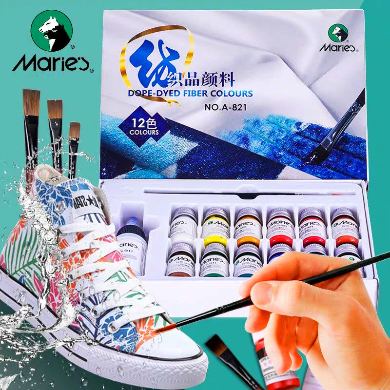 Mali textile fiber pigment propylene waterproof painting shoes 24 color suit hand-painted sailcloth shoes Waterproof Paint