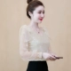 Áo sơ mi voan phụ nữ 2021 xu hướng mới mùa xuân và mùa thu khí chất hàng đầu thời trang phương Tây dài tay siêu cổ tích áo sơ mi ren mỏng - Áo sơ mi chiffon ren