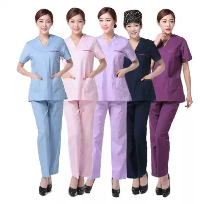 European and American wash clothes two-piece suit women brush hand long and short sleeve surgical clothes beauty clothes nurse dress slim