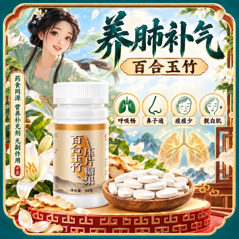 Lily and Polygonatum Odorifera Extract Helps with Breathing, Clears the Nose, Reduces Acne, Brightens Skin, and Makes Hair Shiny. Chen Jinzhu's Traditional Chinese Medicine and Food Health Regimen
