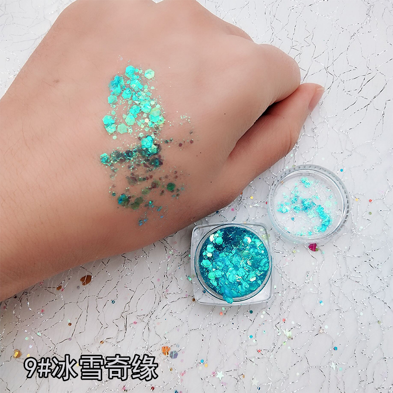 Rung siêu lửa Kim cương đơn sắc Trang điểm sân khấu cho trẻ em Hiệu suất Shining Crystal Flash Pearlescent Shining Eyeshadow Gel - Bóng mắt phấn mắt romand