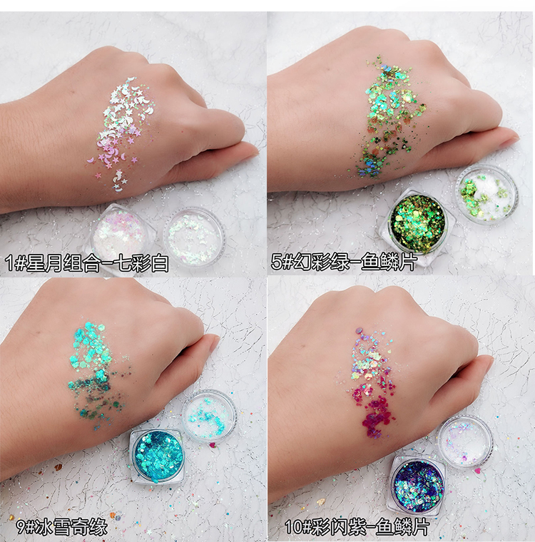 Rung siêu lửa Kim cương đơn sắc Trang điểm sân khấu cho trẻ em Hiệu suất Shining Crystal Flash Pearlescent Shining Eyeshadow Gel - Bóng mắt phấn mắt romand